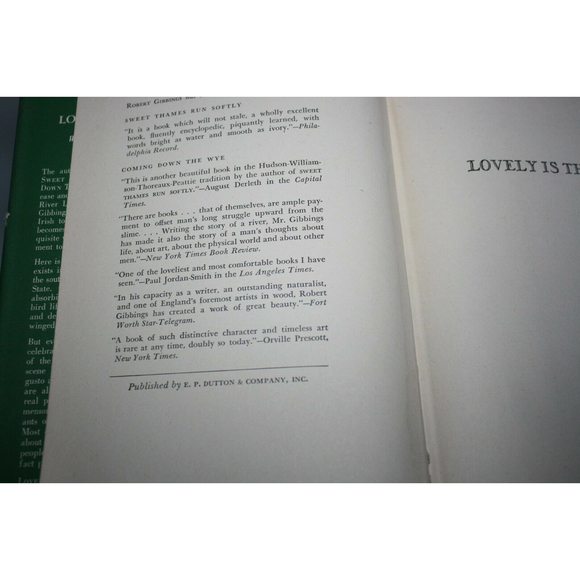 Lovely is the Lee Robert Gibbings Vintage 1945 Hardcover with Dustcover & Exert - Picture 4 of 6